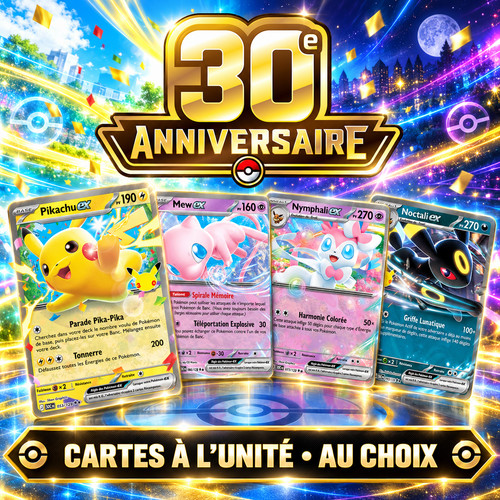 Carte pokémon - carte, 30°